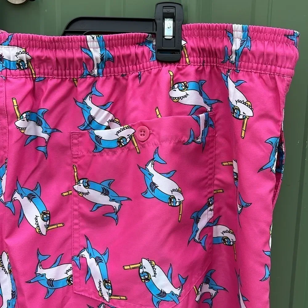 Men's Elastic Waist Swim Trunks Shorts 6